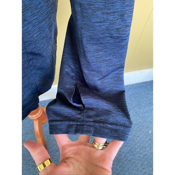 Reebok men 2XL dri fit quarter zip Longsleeve pullover navy blue - Picture 4 of 10